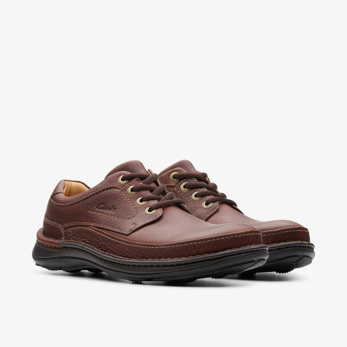 Clarks Men Nature Three Mahogany Leather