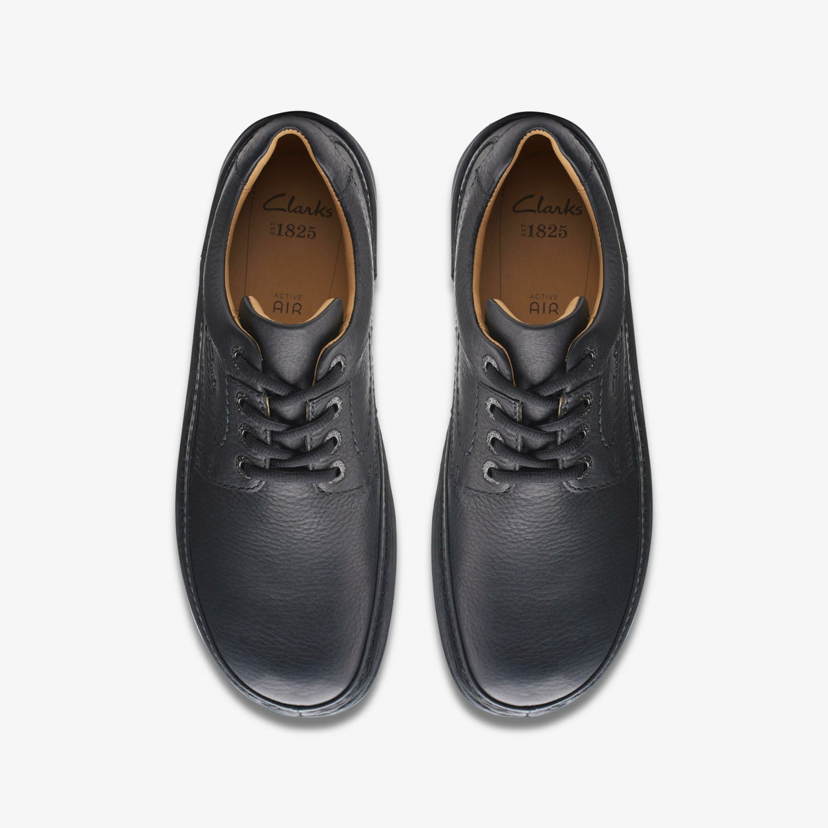Clarks Men Nature Three Black Leather
