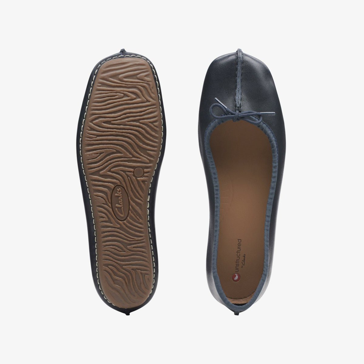 Clarks Women Freckle Ice Navy Leather