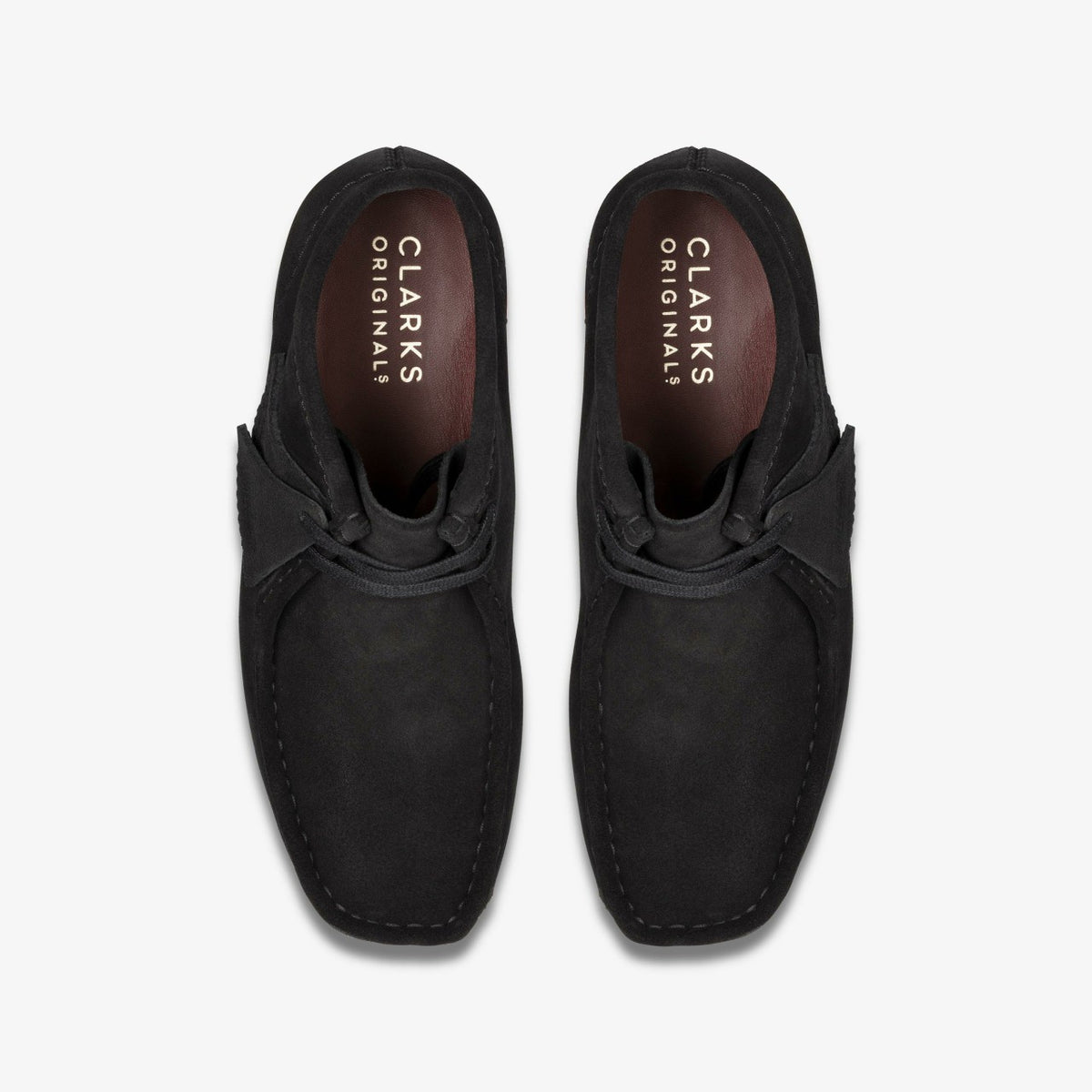Clarks Women Wallabee Boot Black Suede