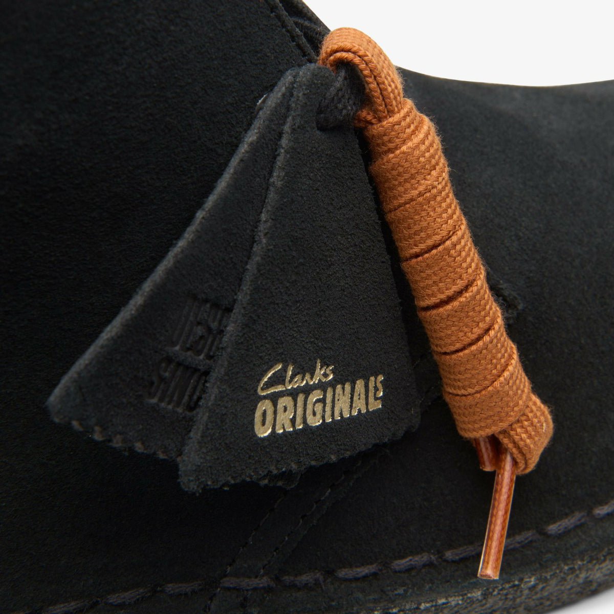 Clarks Women Desert Boot Black Suede