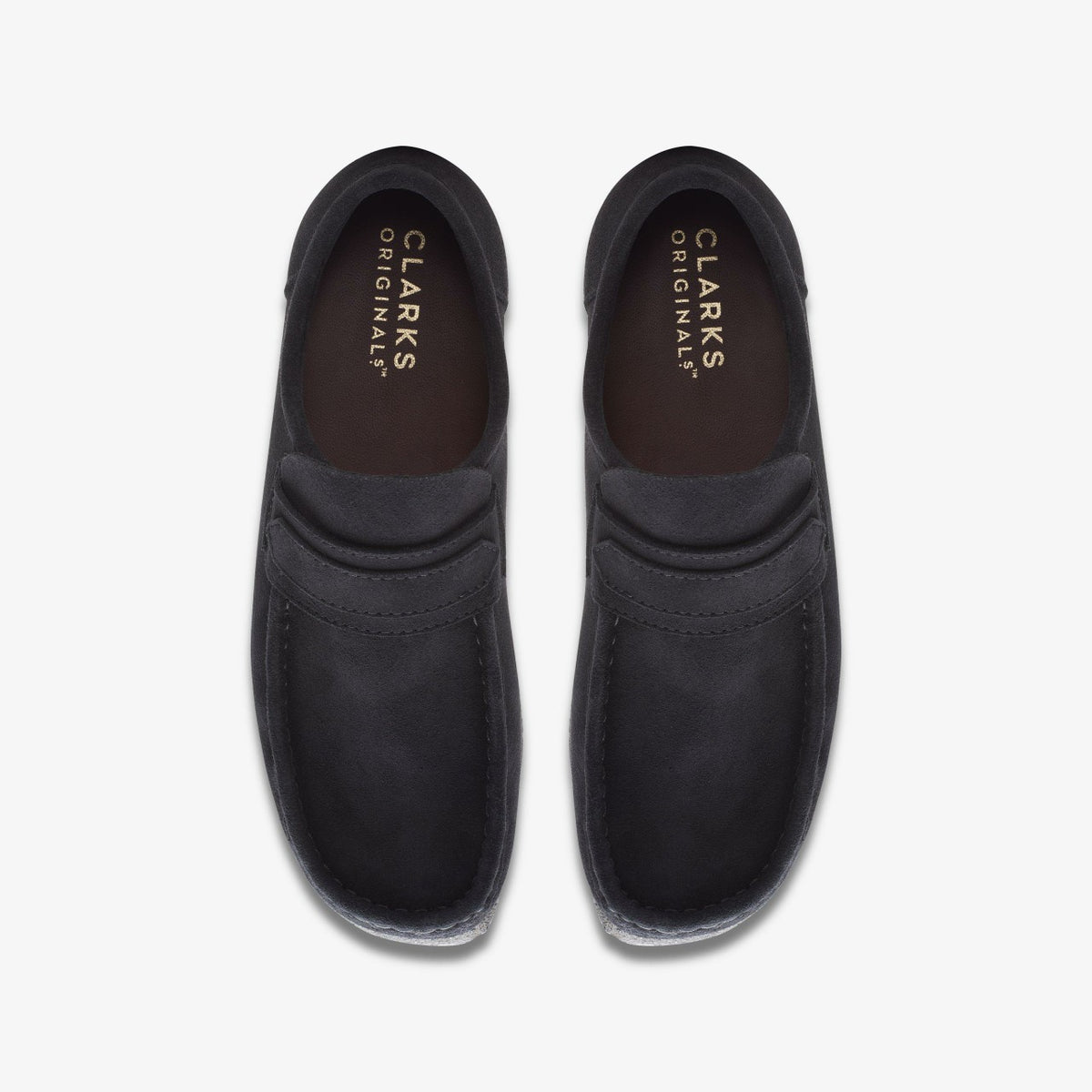 Clarks Men Wallabee Loafer Black Suede