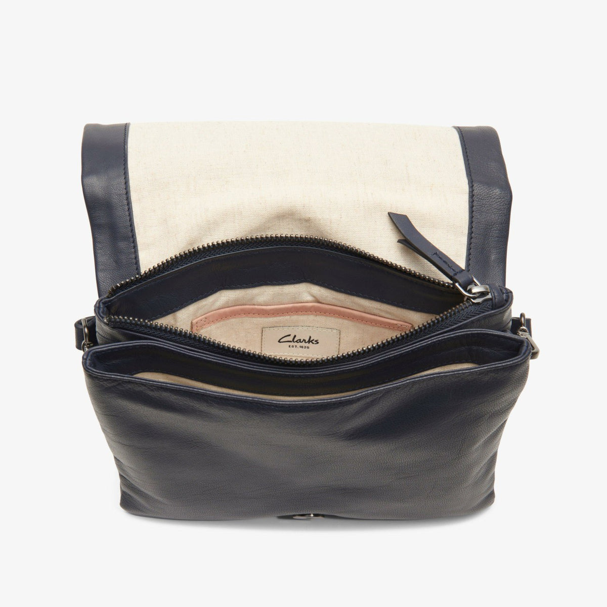 Clarks Women Treen Medium Navy Leather