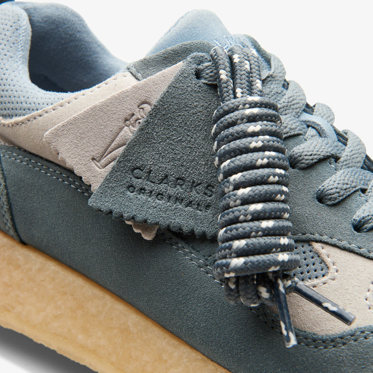 Clarks Women|Men Lockhill Blue Grey Combination