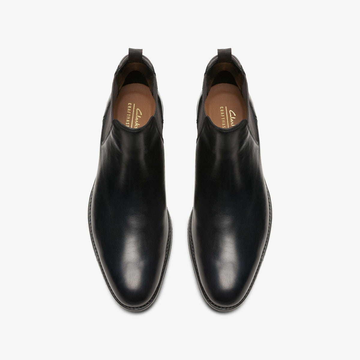 Clarks Men Craft Arlo Top Chelsea Boot Black Leather