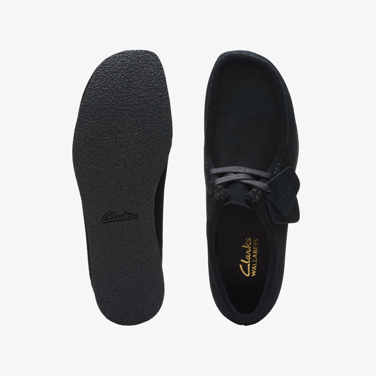 Clarks Women Wallabee EVO Shoe Black Suede
