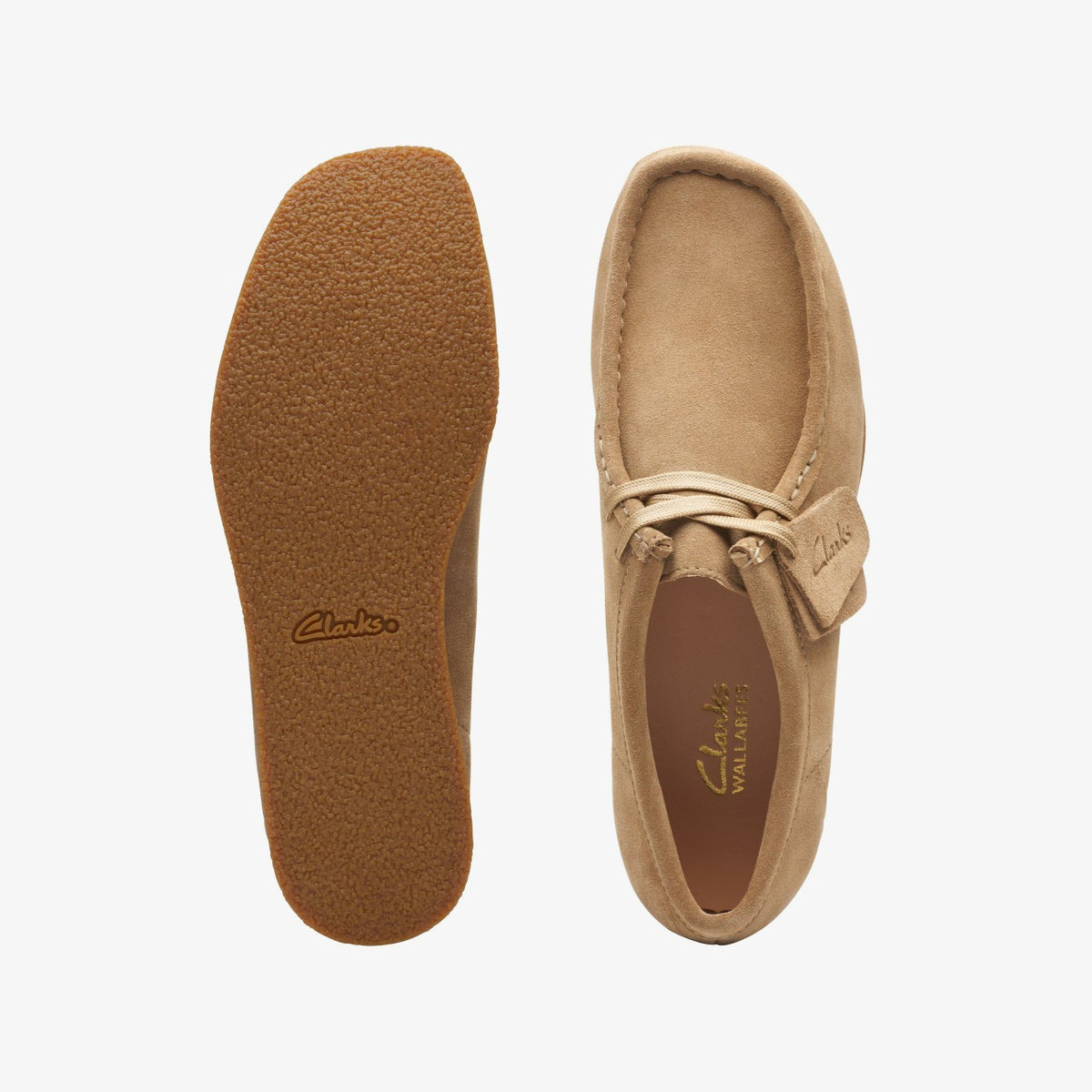 Clarks Women Wallabee EVO Shoe Dark Sand Suede