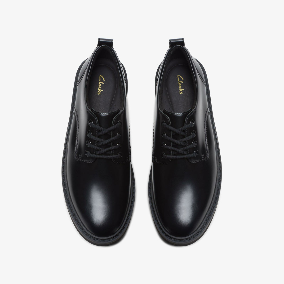 Clarks Women Orianna W Derby Black Leather