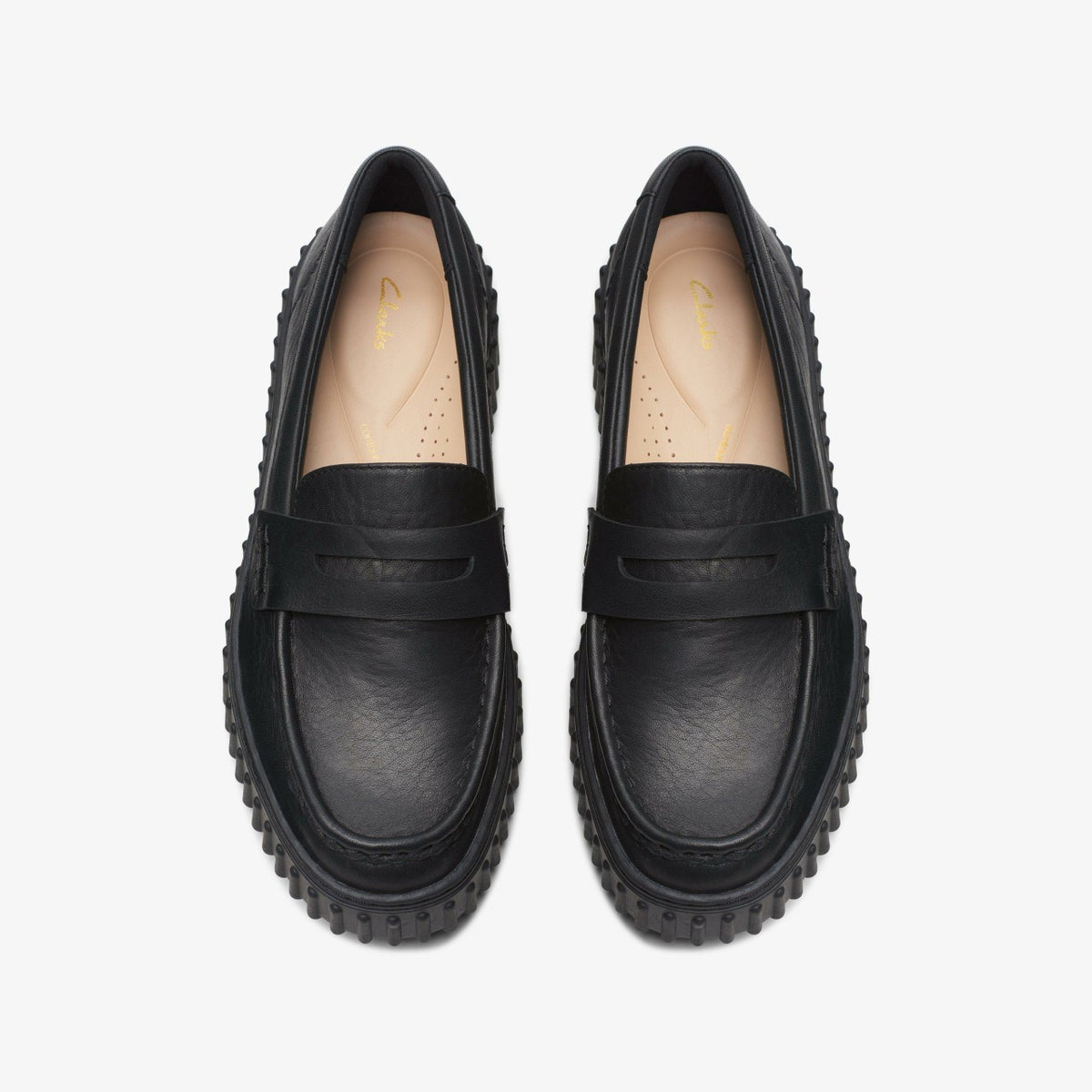 Clarks Women Torhill Penny Loafer Black Leather