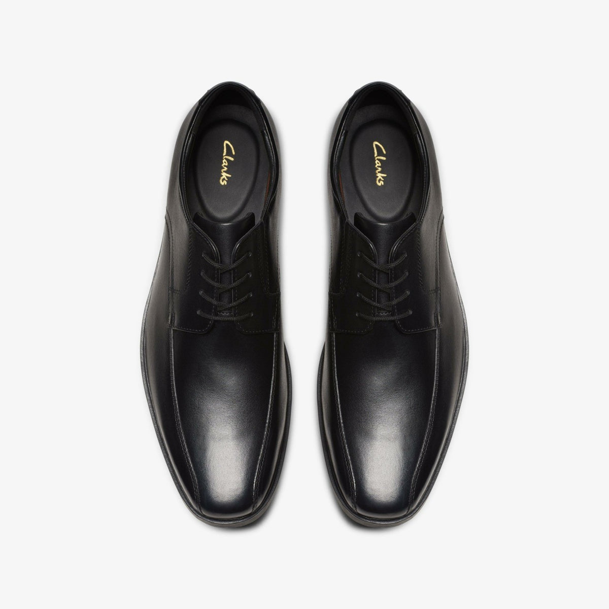 Clarks Men Howard Over Black Leather