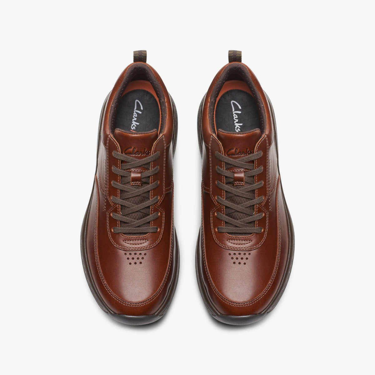 Clarks Men Clarks Pro Lace Dark Tan Leather