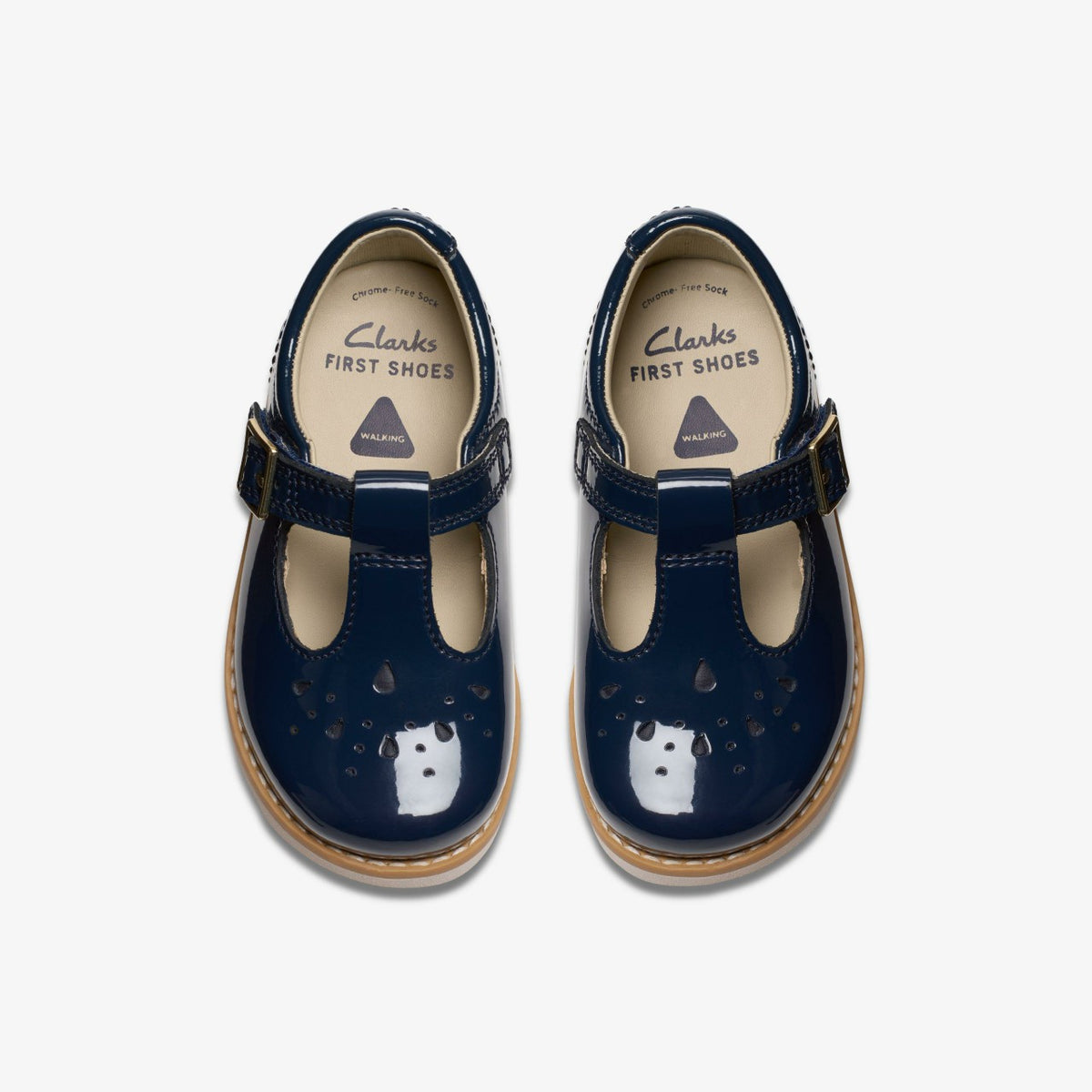 Clarks Babies|Kids Crown Print Toddler Navy Patent