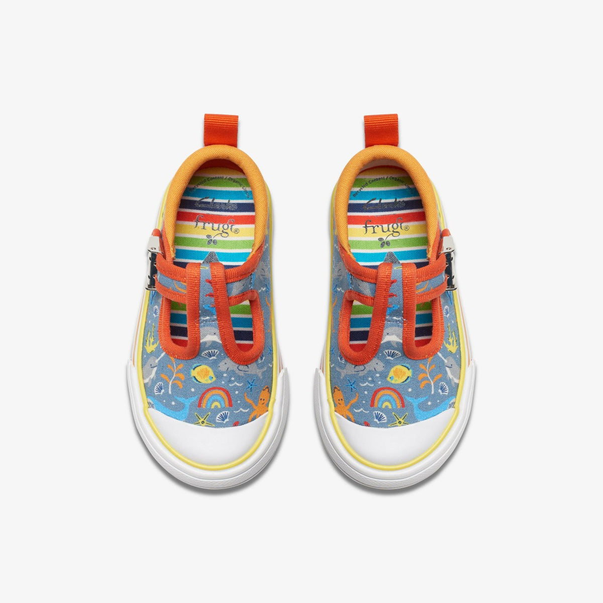 Clarks Kids Foxing Fish Toddler Grey Print