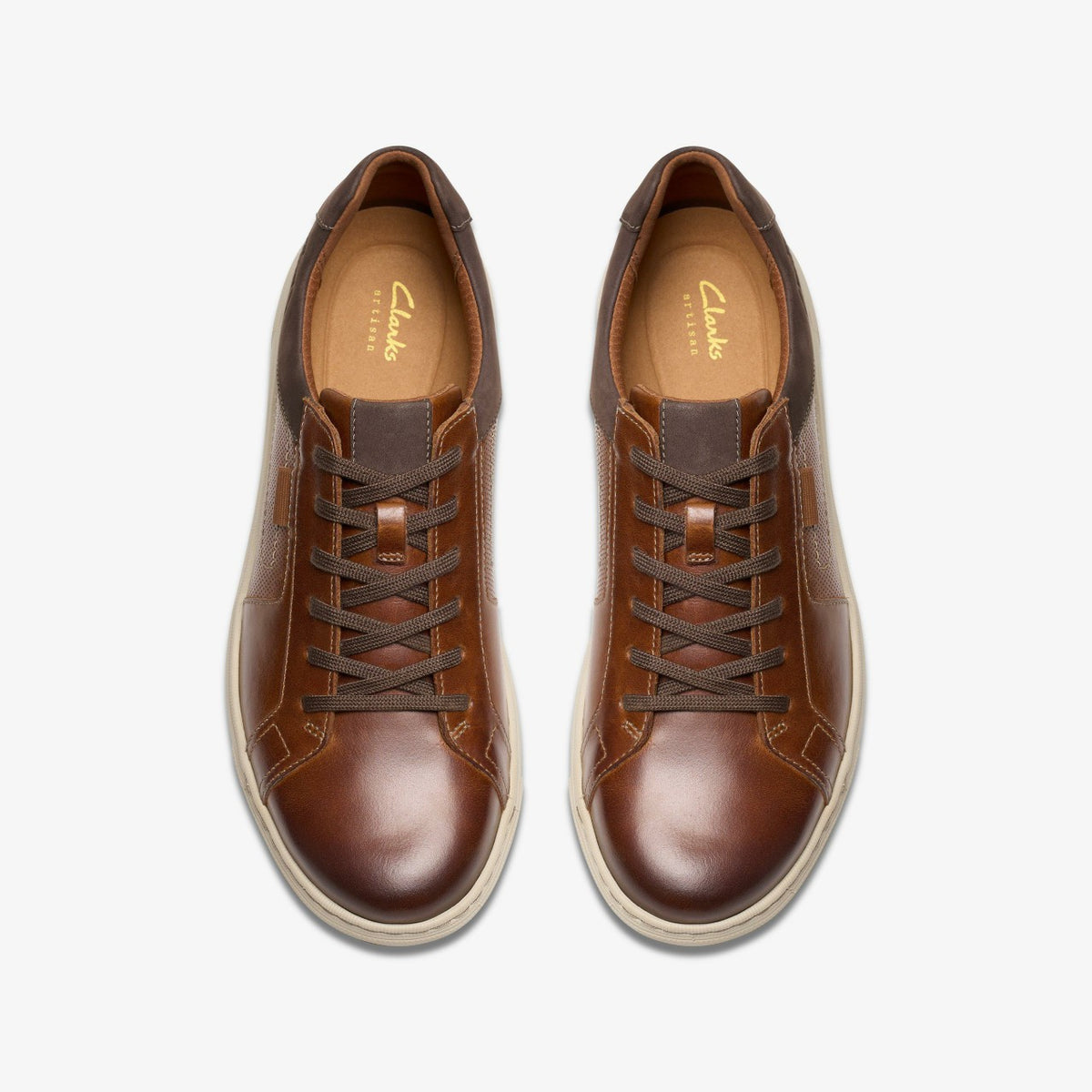 Clarks Men Mapstone Lace Tan Leather