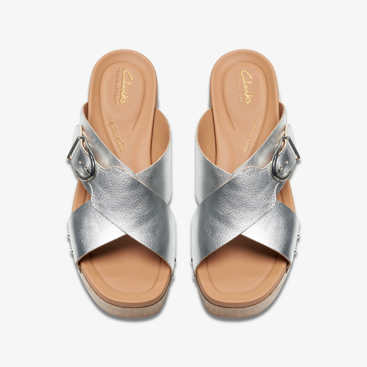 Clarks Women Sivanne Walk Silver Leather