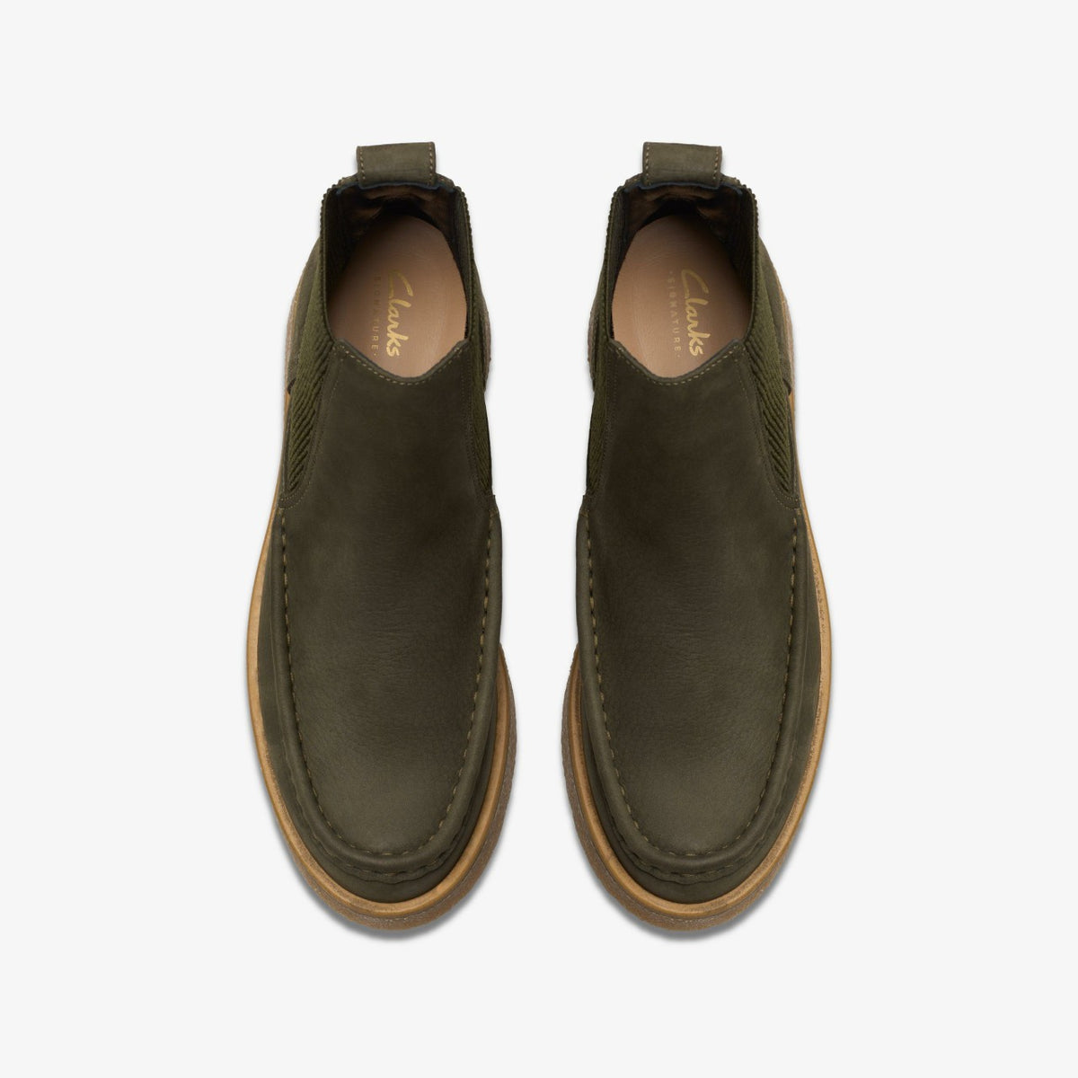 Clarks Women Linoso Top Ankle Boot Dark Green Nubuck
