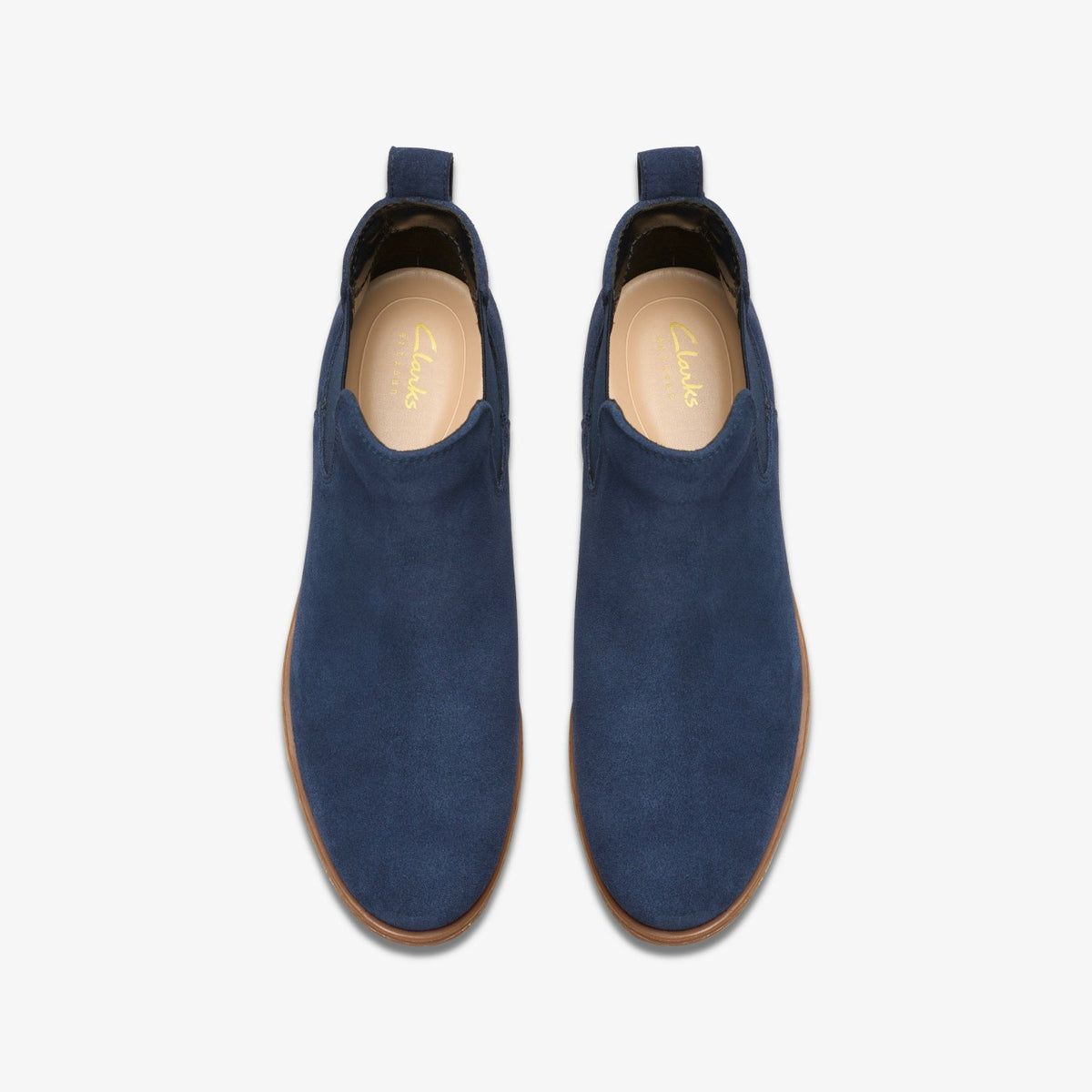 Clarks Women Havisham Top Ankle Boot Navy Suede