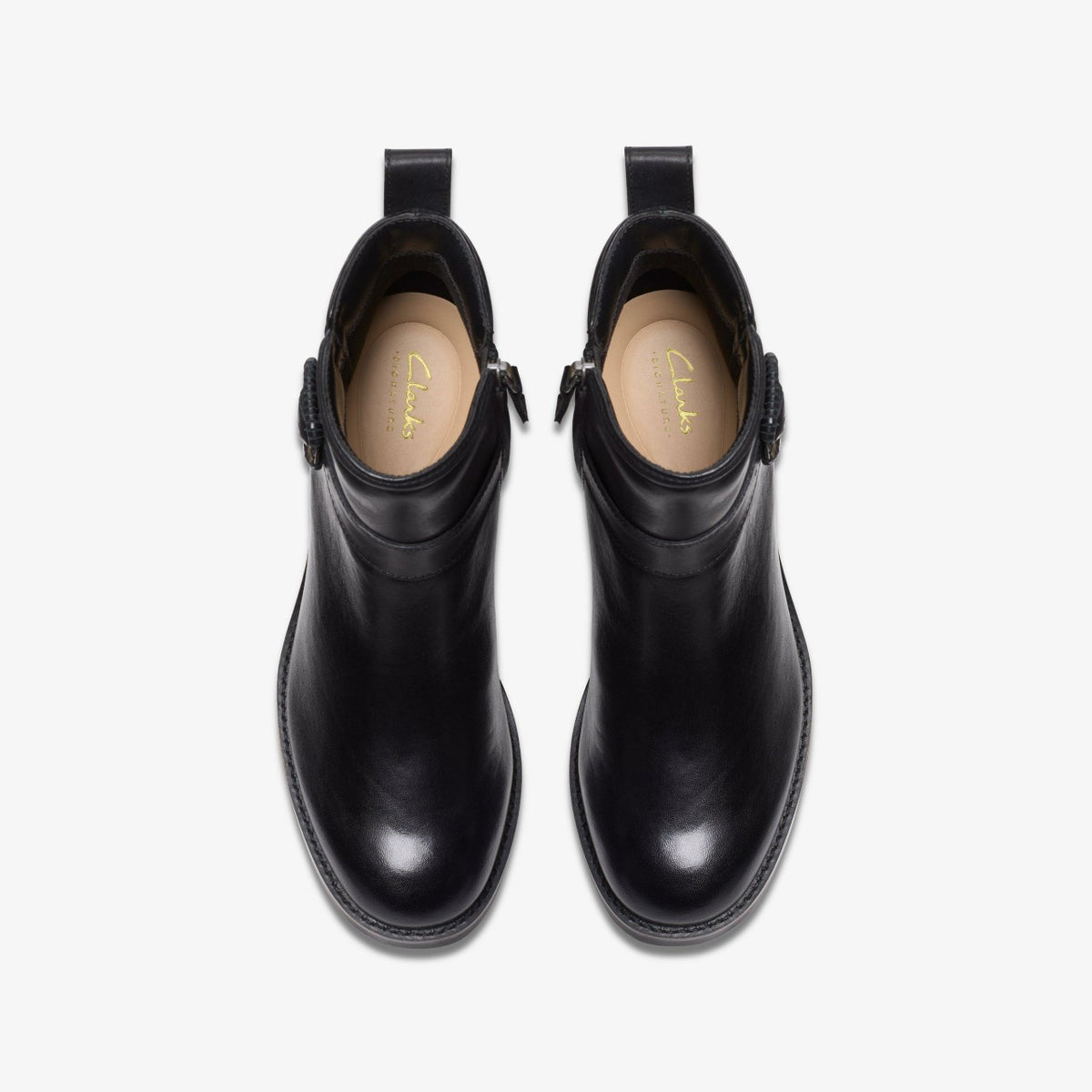 Clarks Women Chamberly Trim Black Leather