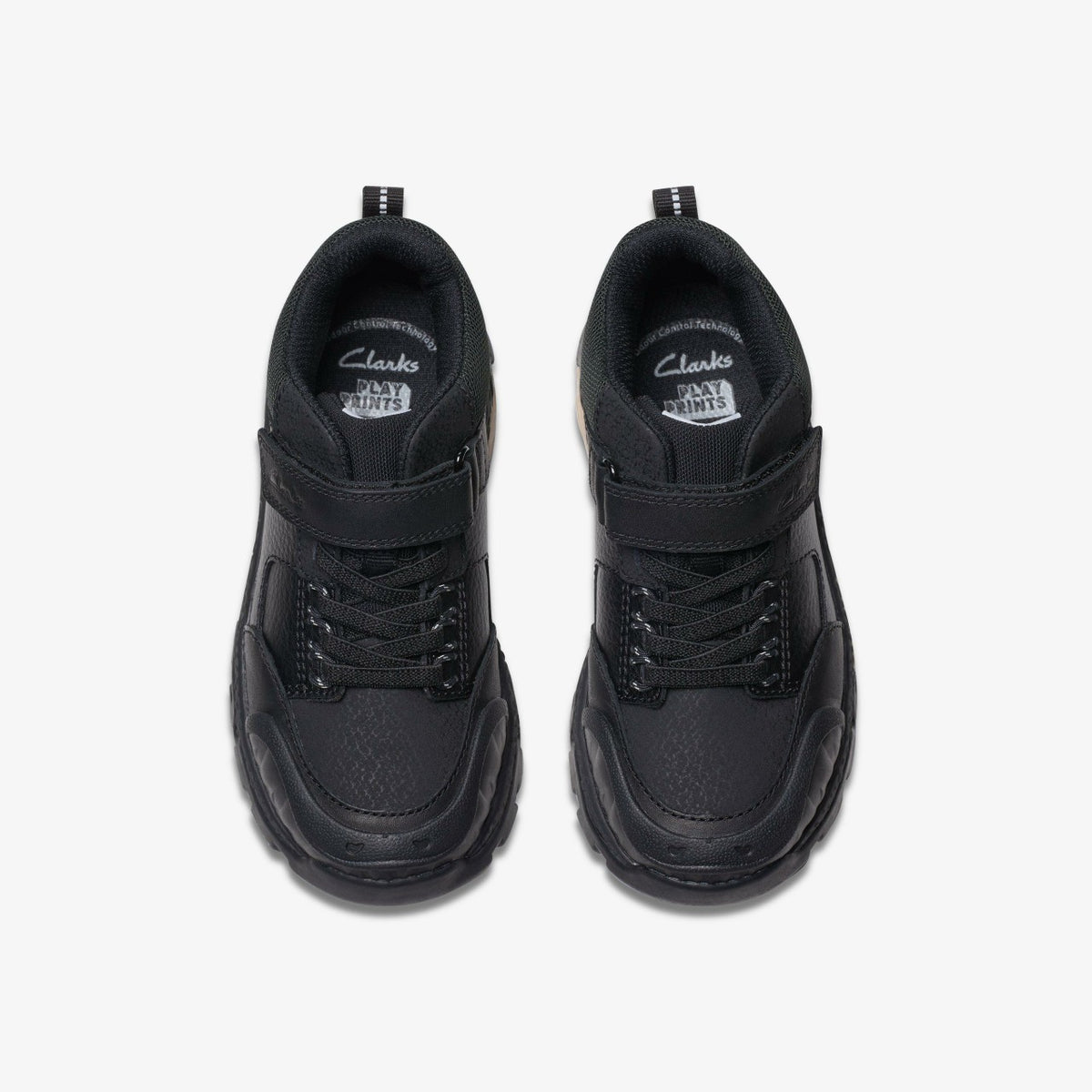 Clarks Kids Steggy 2 Glow Kid Black Leather