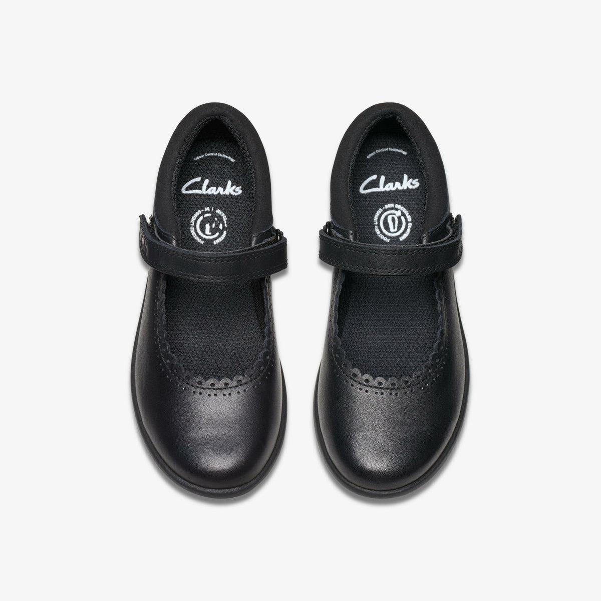 Clarks Kids Etch Pure Kid Black Leather