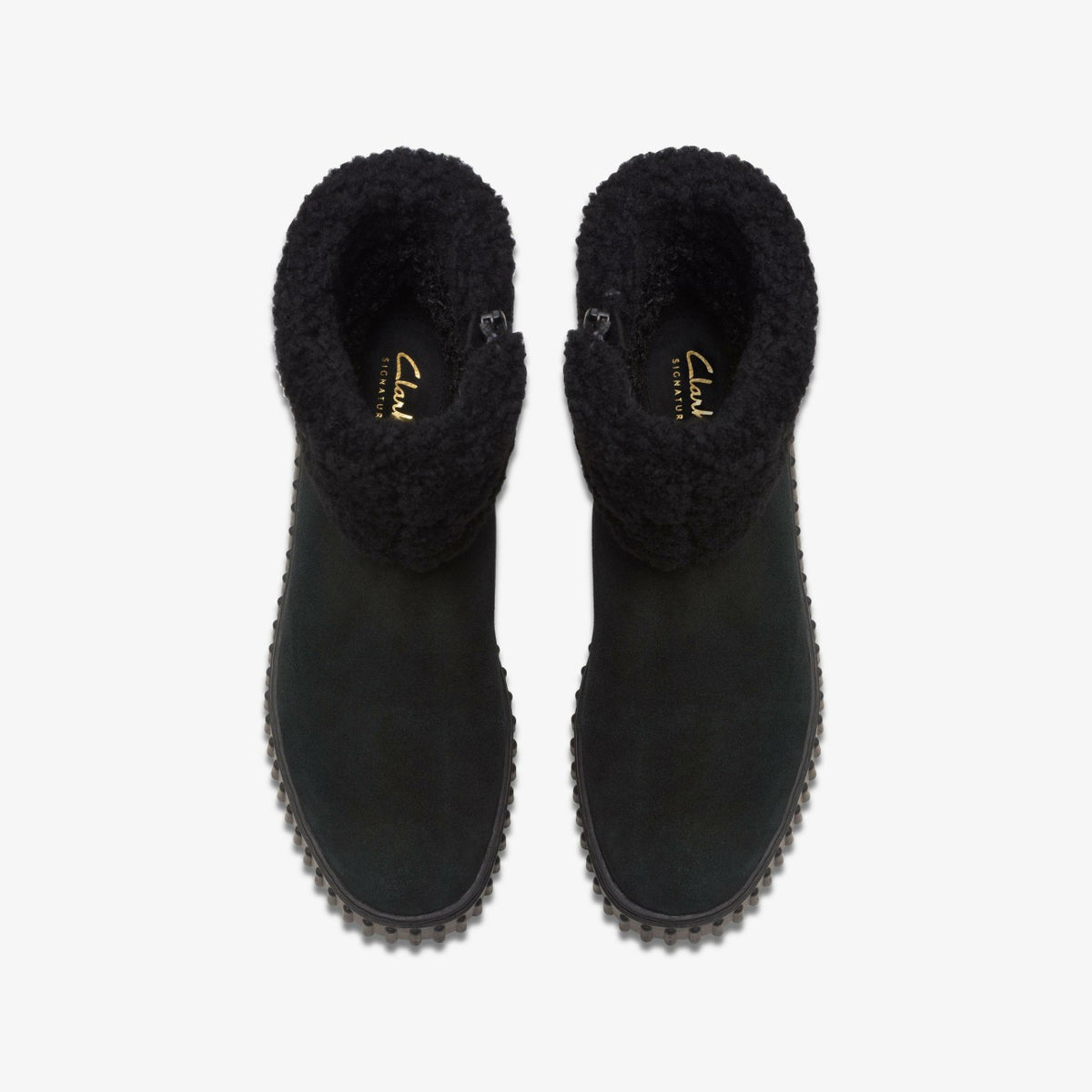 Clarks Women Torhill Turn Black Warmlined Suede