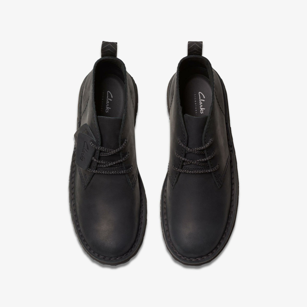 Clarks Men Solsbury Desert Boot Black Leather