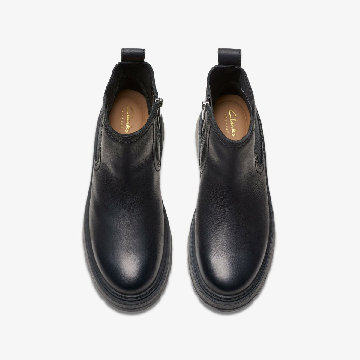 Clarks Women Hencroft Step Waterproof Black Leather