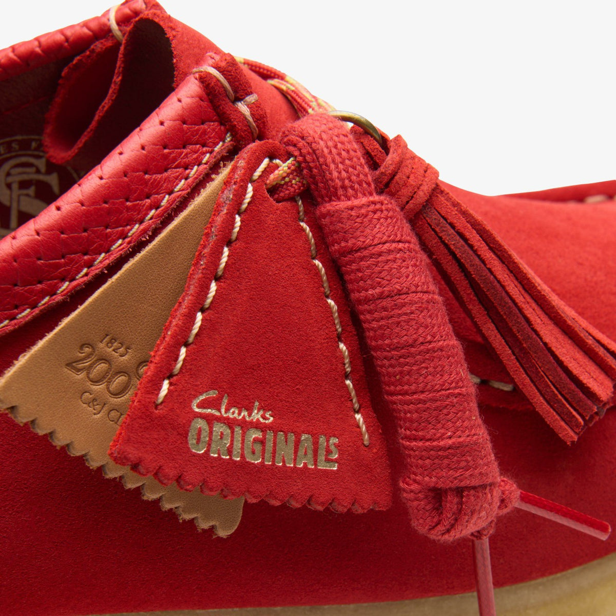 Clarks Men Wallabee Red Suede