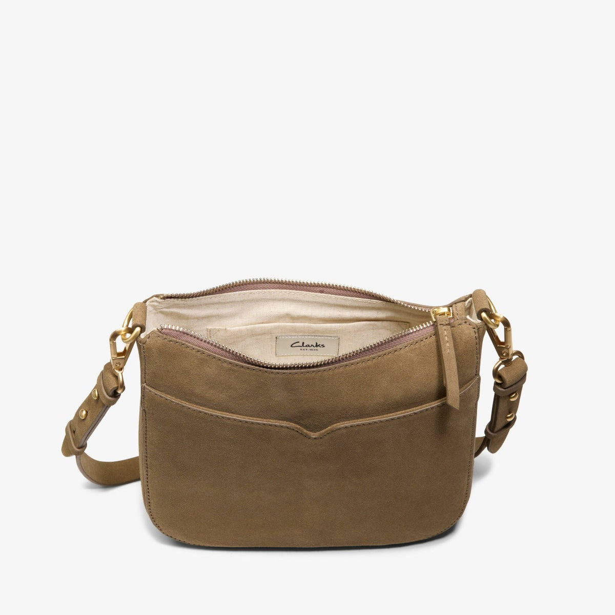 Clarks Women Topsham Willow Dark Sand Suede