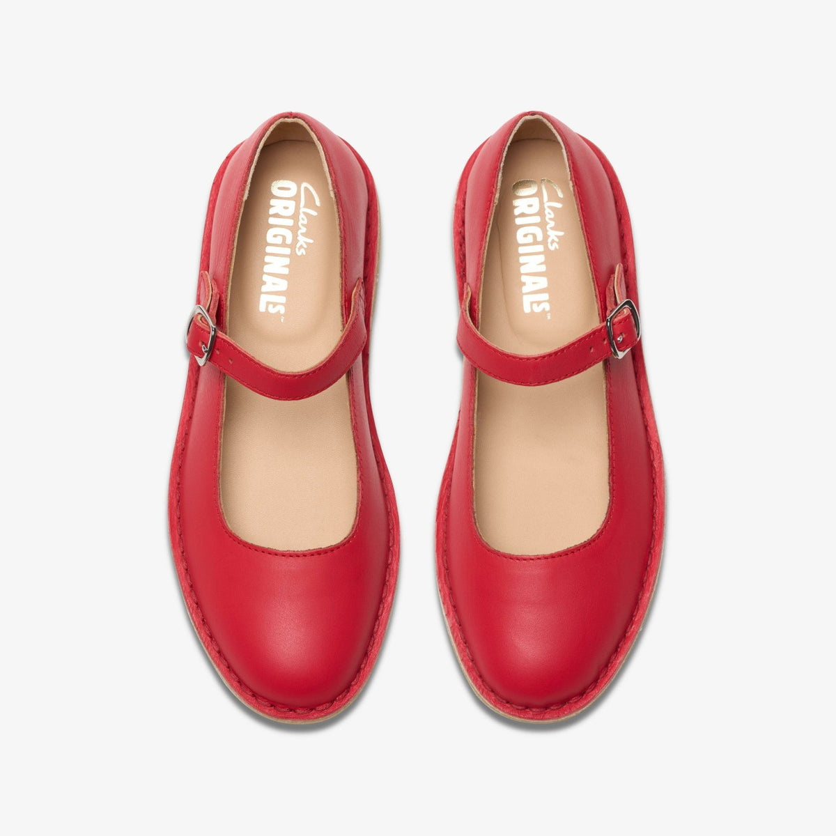 Clarks Women Desert Jane Red Leather