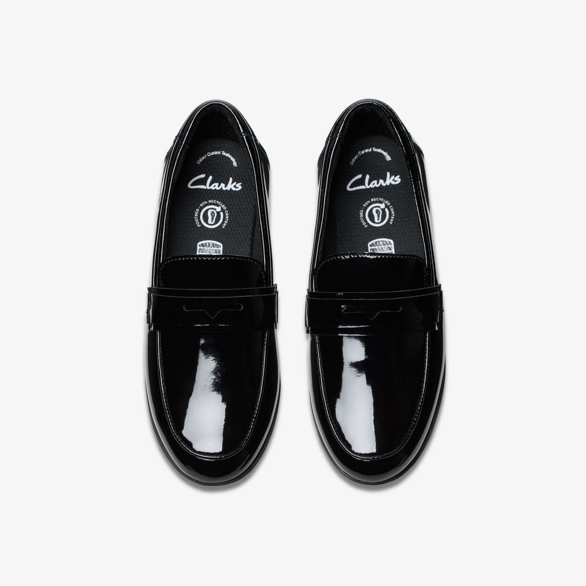 Clarks Kids Finja Bright Older Black Patent