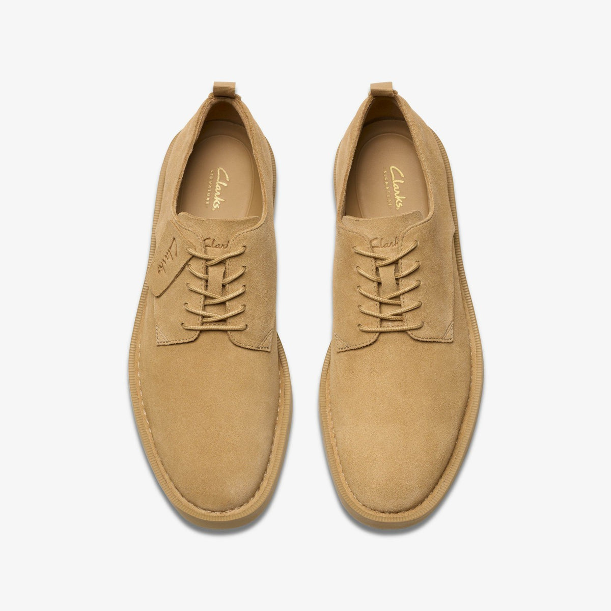 Clarks Men Martock Lace Dark Sand Suede