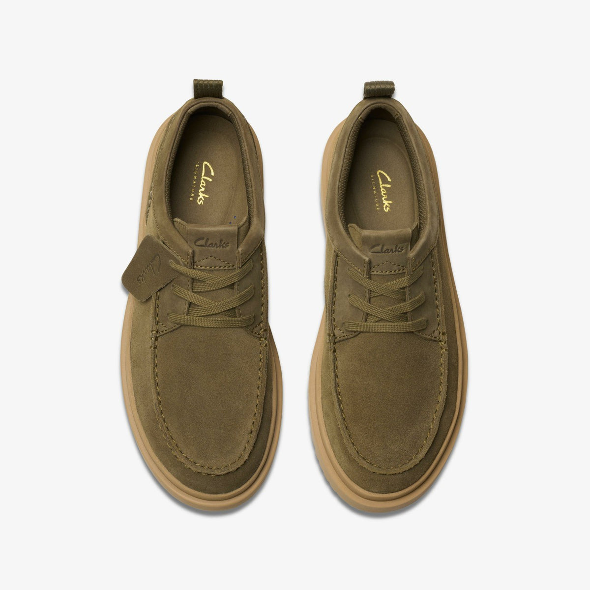 Clarks Men Polden Moc Olive Suede