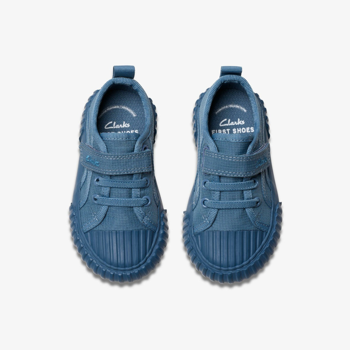 Clarks Kids Foxing Stitch Toddler Blue Fabric