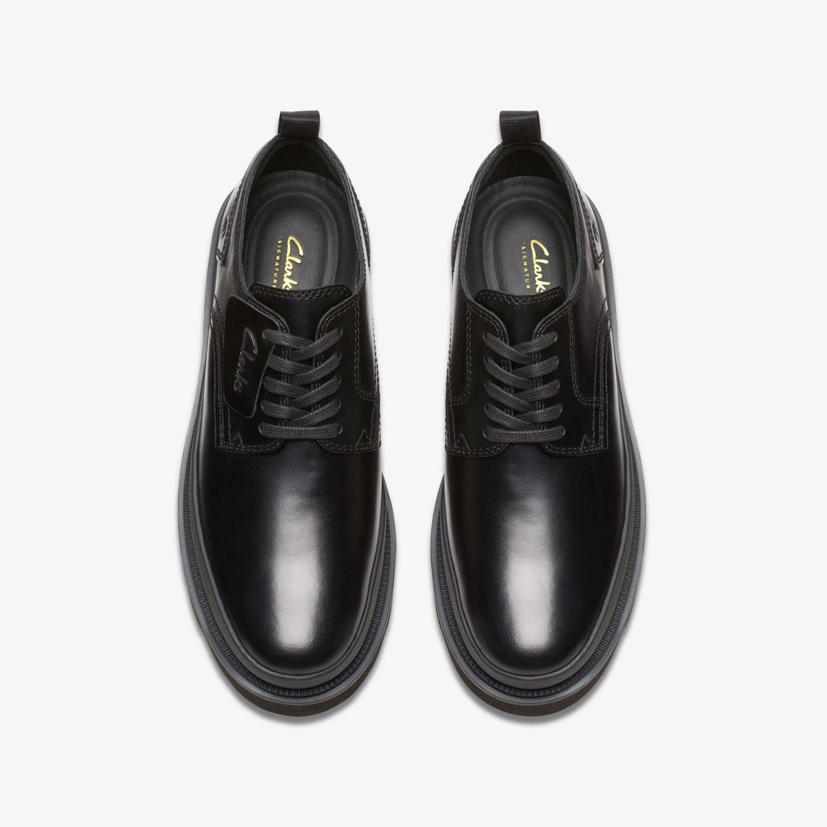 Clarks Men Badell Lace Black Leather