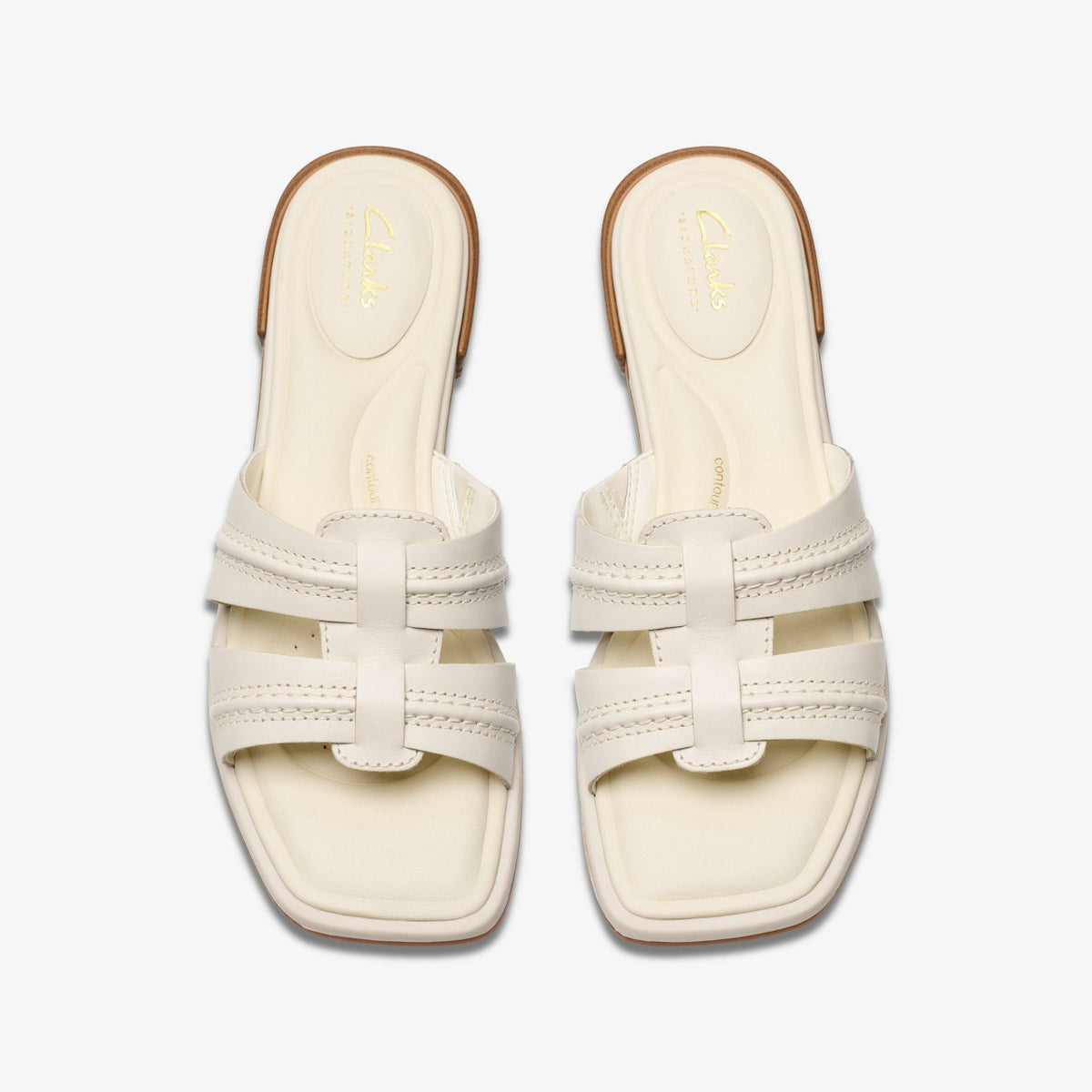 Clarks Women Ariany Mule Cream Leather