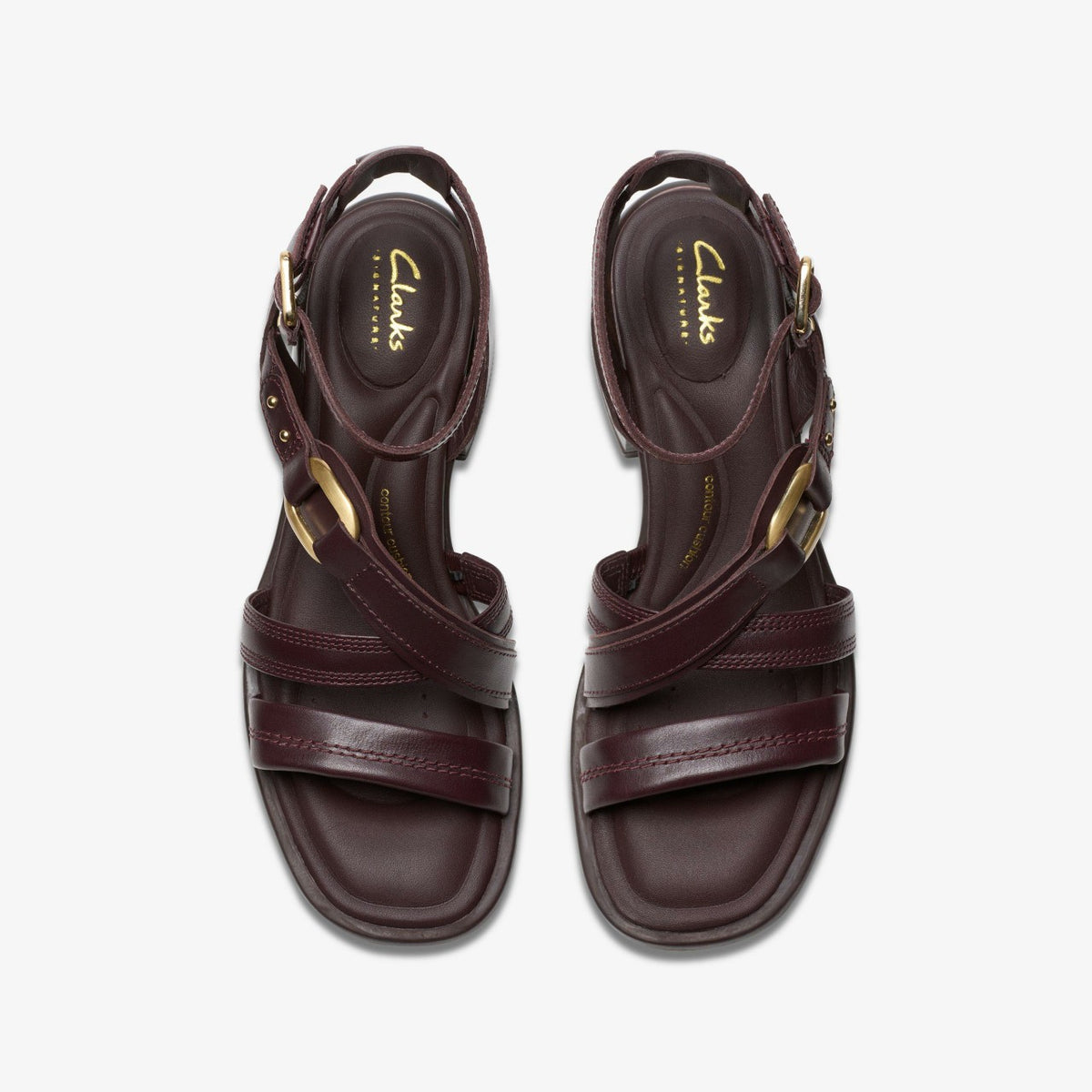 Clarks Women Morwyn Strap Wine Leather