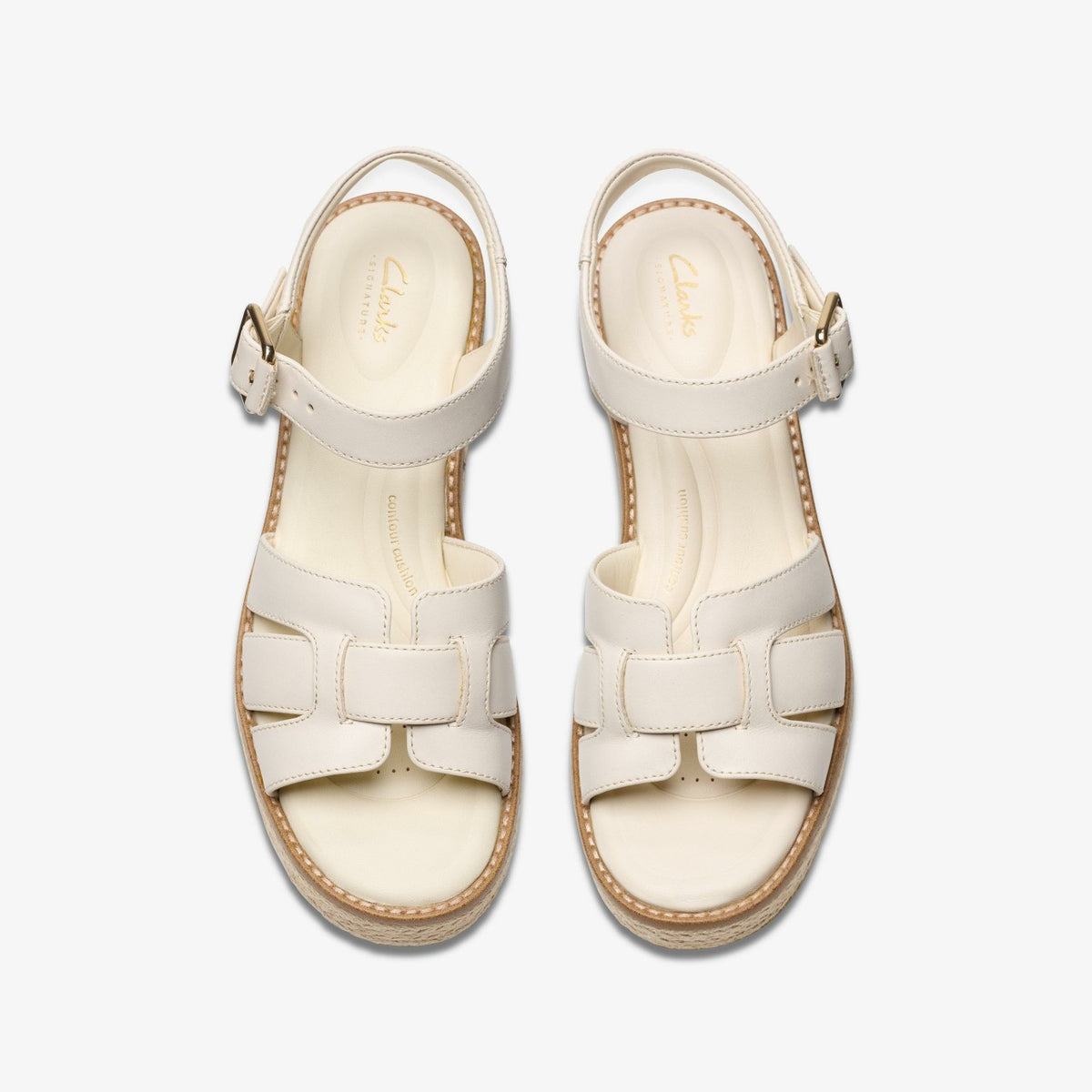 Clarks Women Coledale Strap Cream Leather