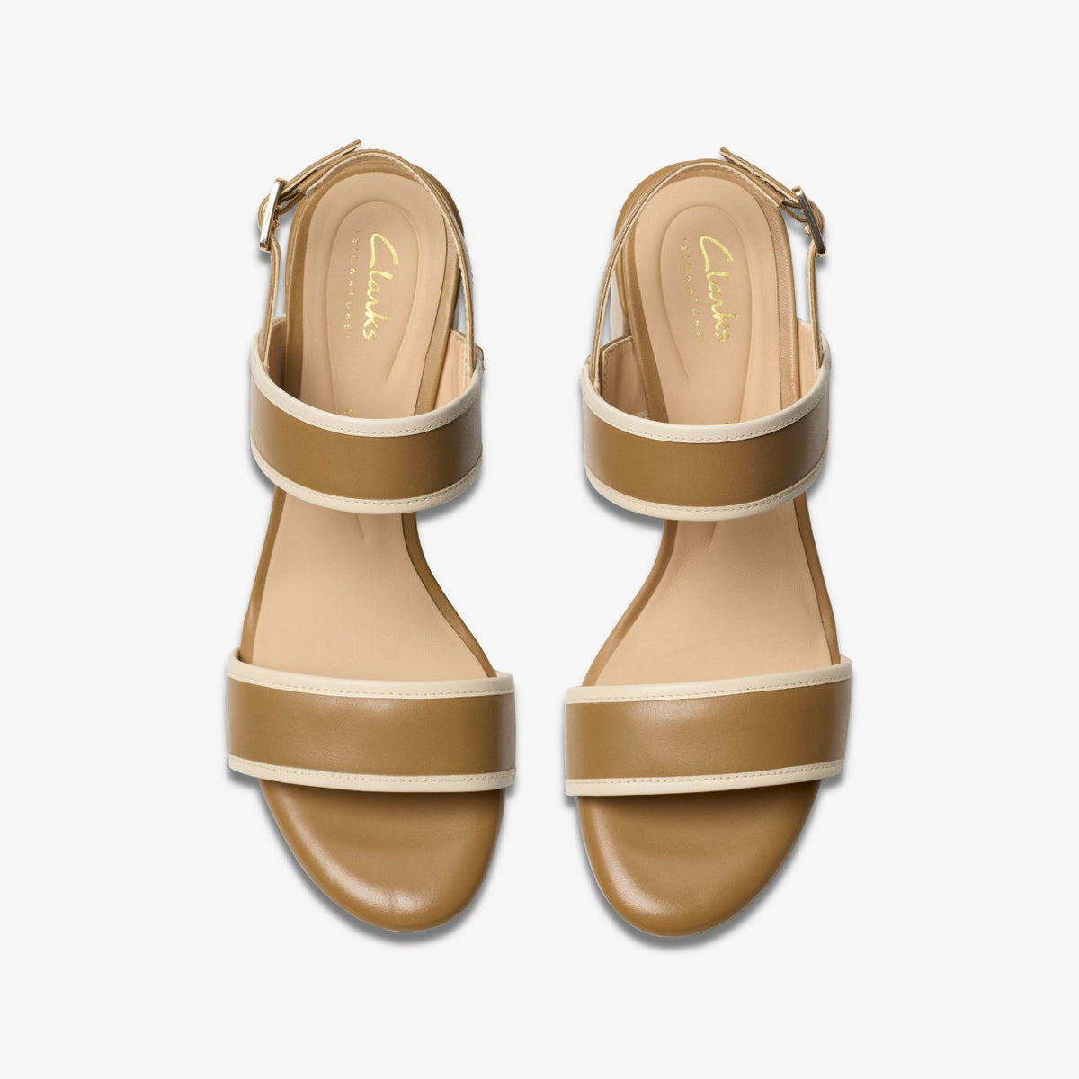 Clarks Women Ezoria Sling Light Tan Combination