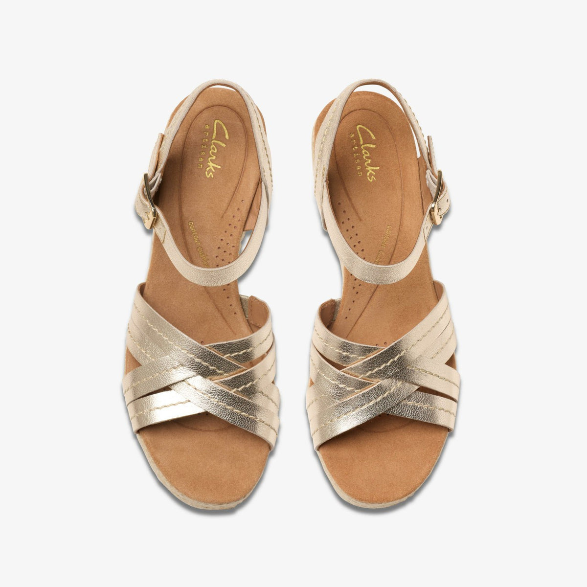 Clarks Women Sabina Strap Champagne
