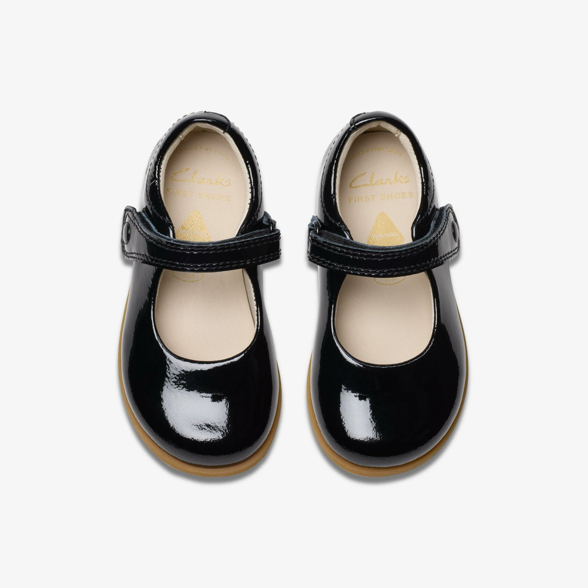 Clarks Kids Drew Tap Toddler Black Patent