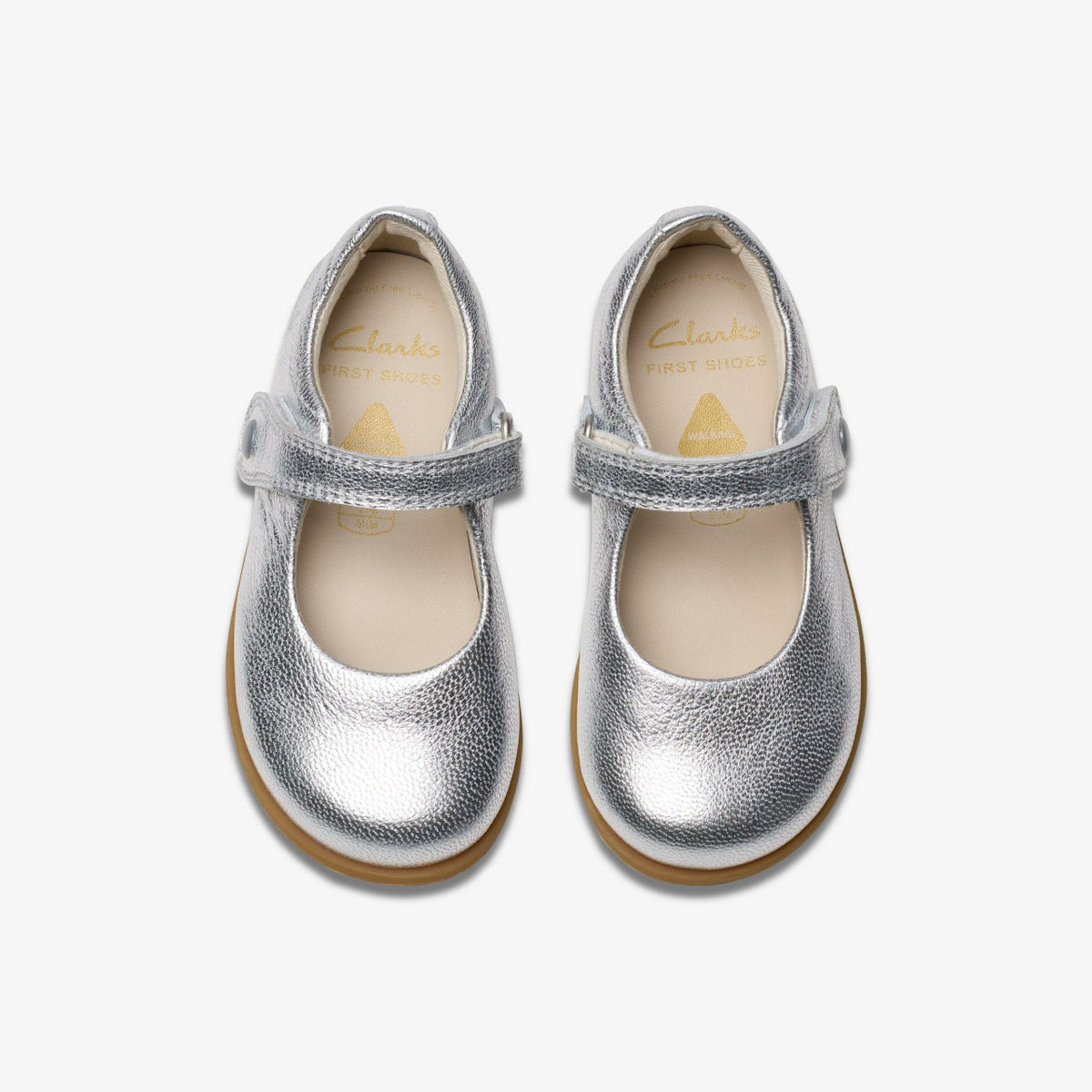 Clarks Kids Drew Tap Toddler Silver Metallic