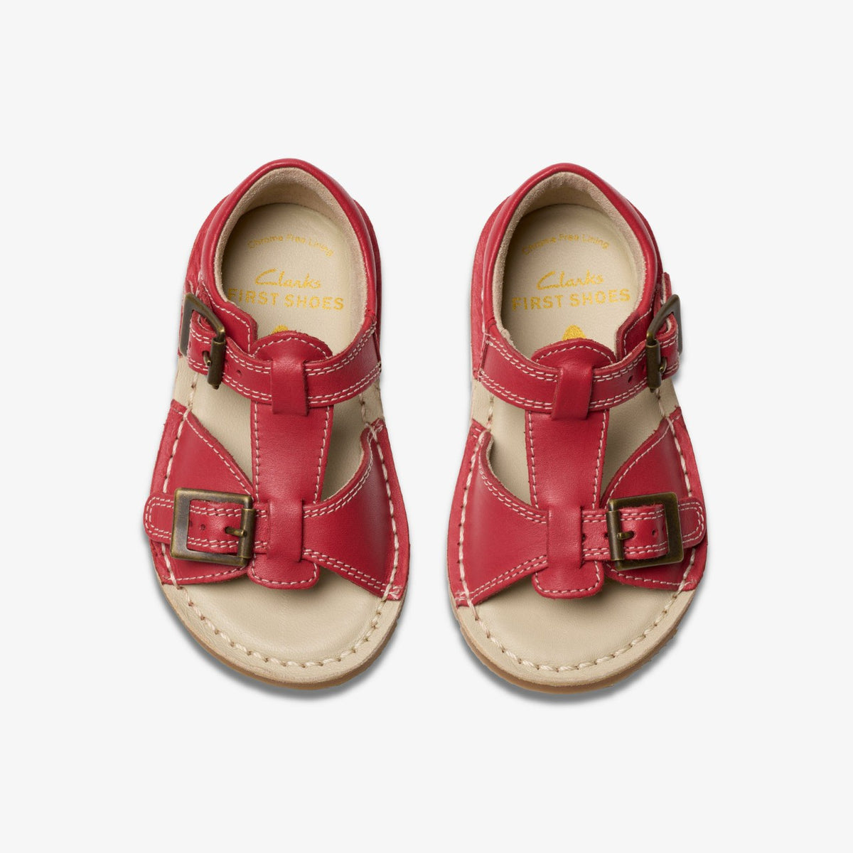 Clarks Kids Playsun Toddler Red Leather