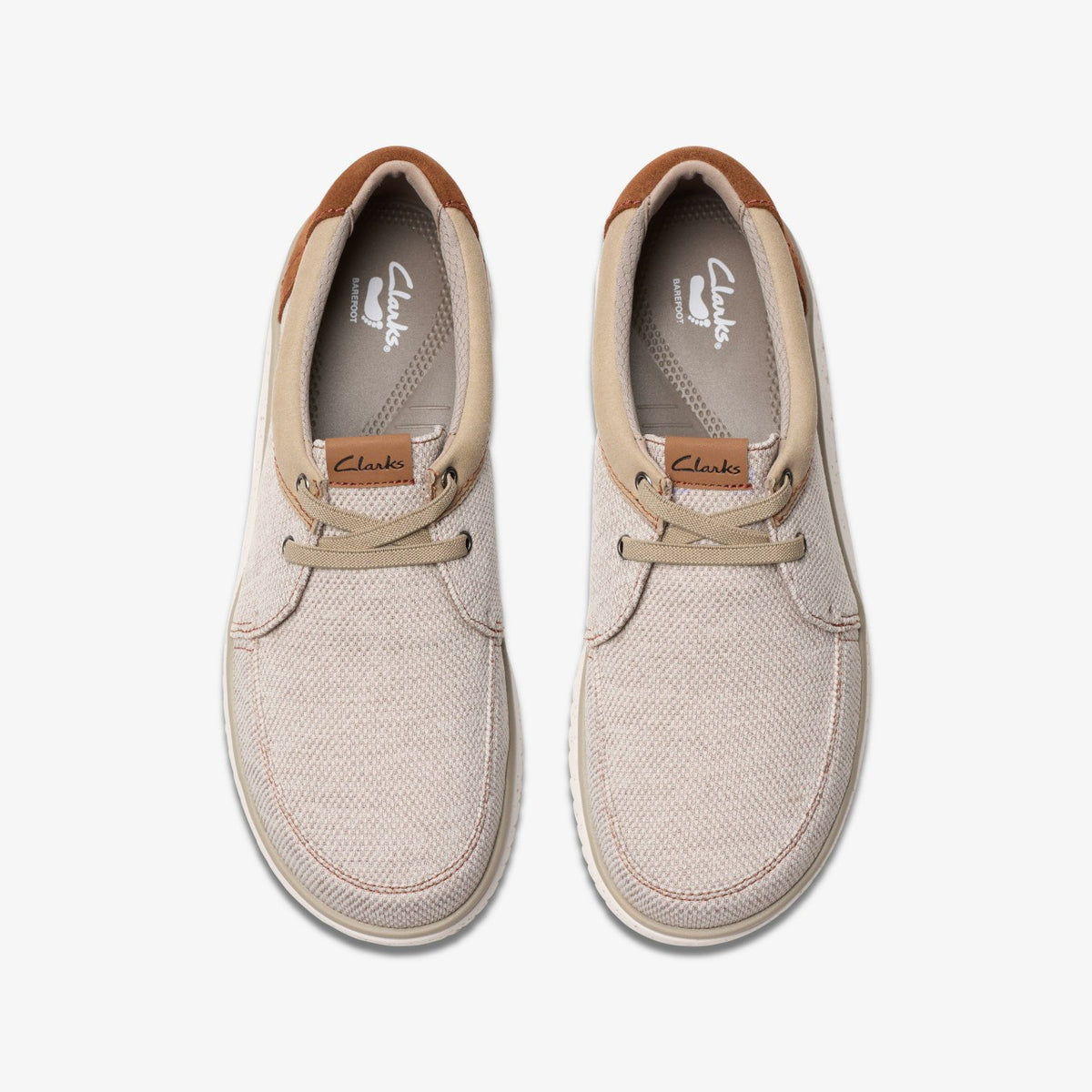 Clarks Men Relax Lite Lace Sand Textile