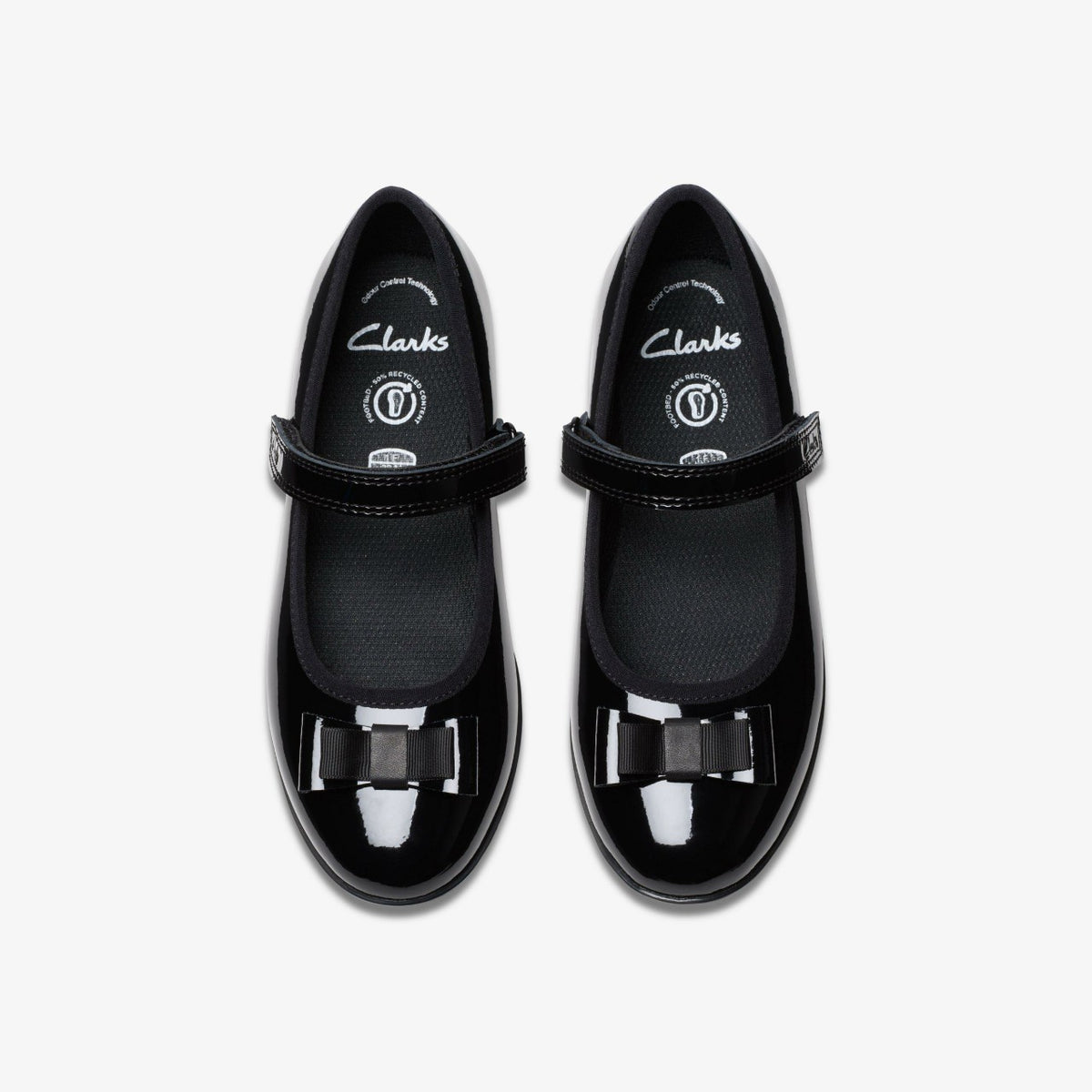 Clarks Kids Finja Tap Older Black Patent