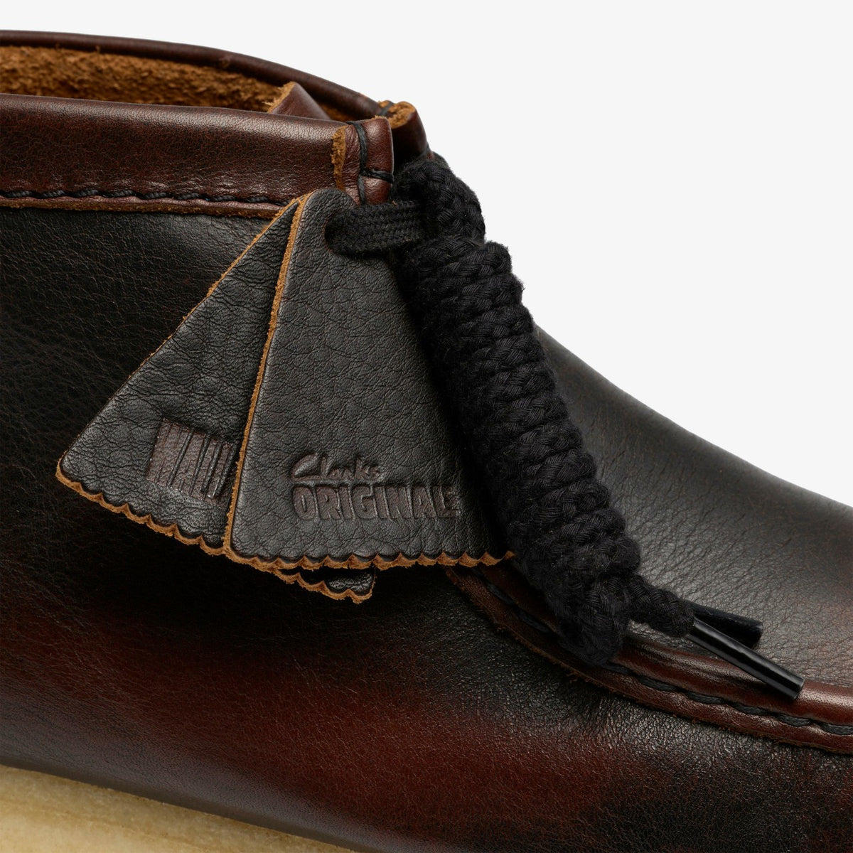 Clarks Men Wallabee Boot Dark Tan Combination
