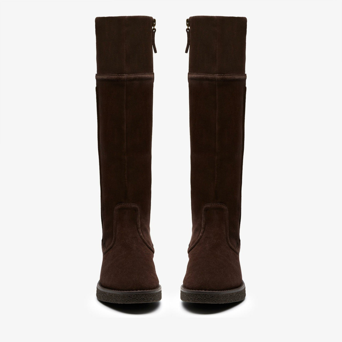 Clarks Women Nella Hi Dark Brown Suede