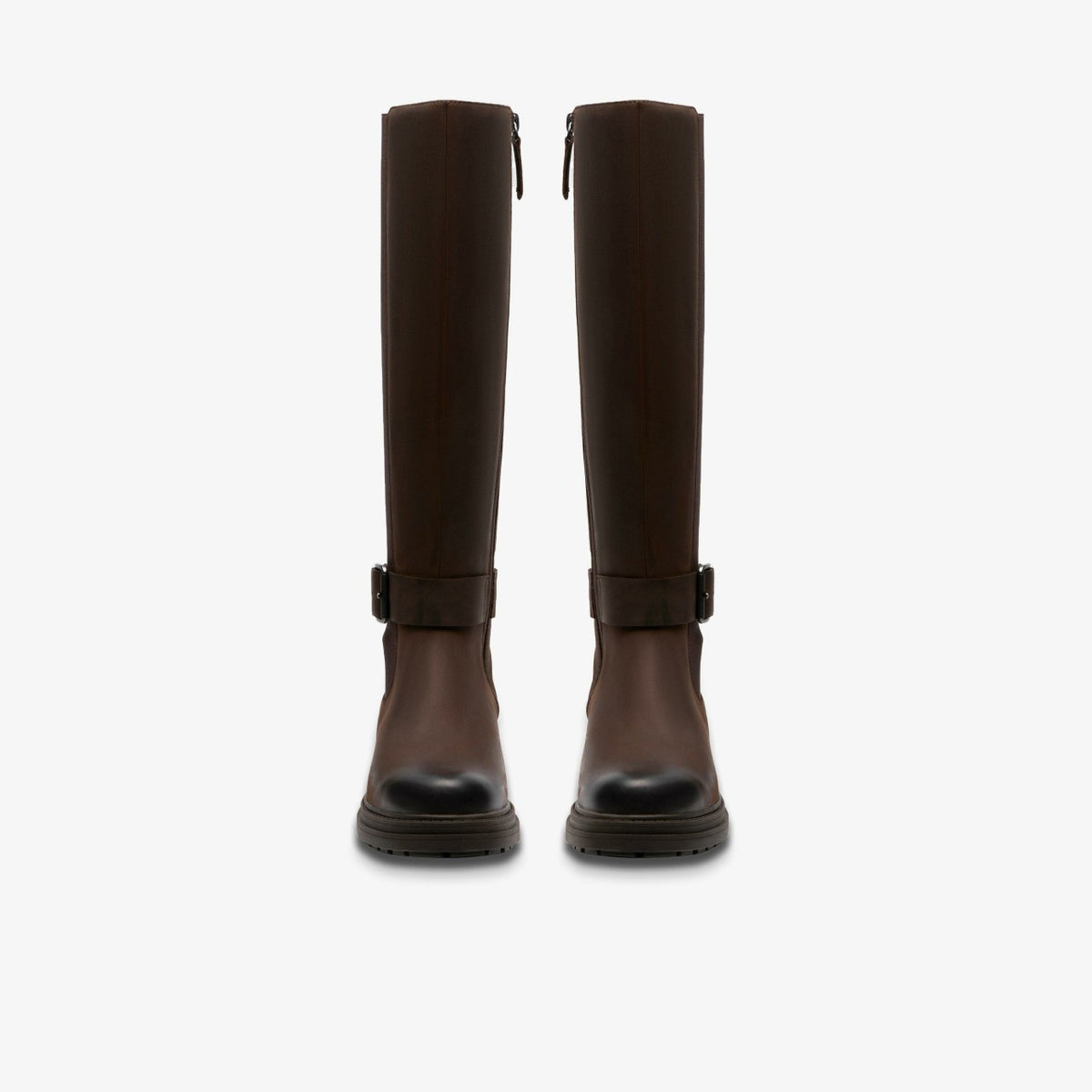 Clarks Women Orinoco 3 Tall Dark Brown Leather