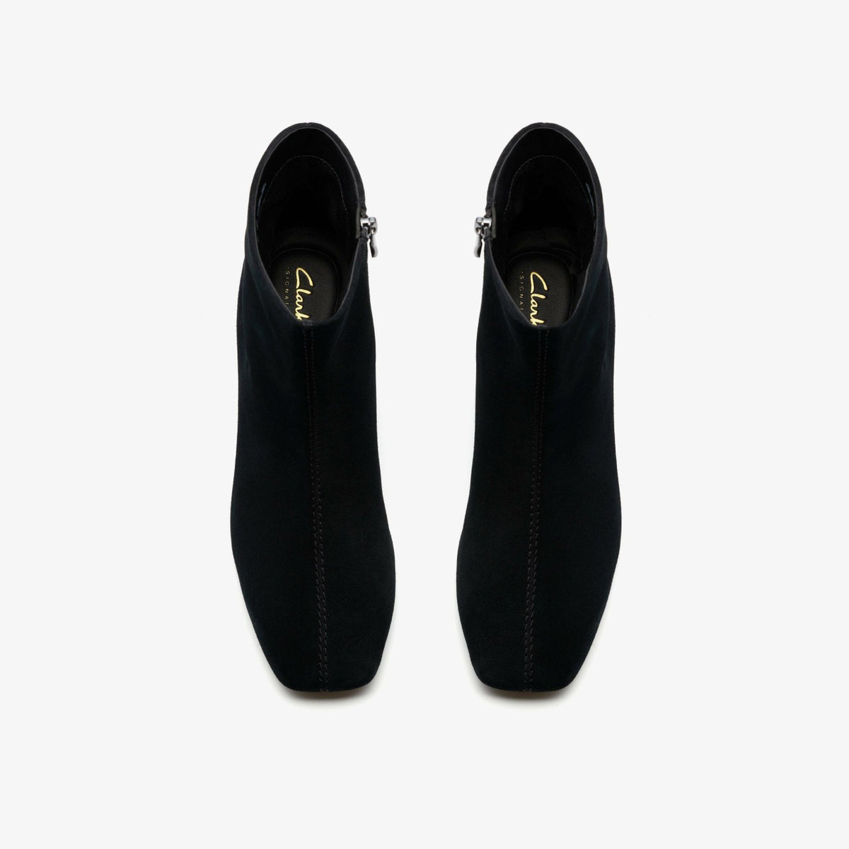 Clarks Women Fernie Zip Black Suede