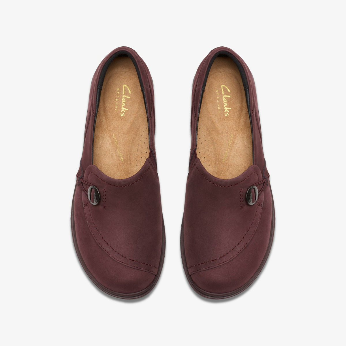 Clarks Women Certina Ease Wine Nubuck